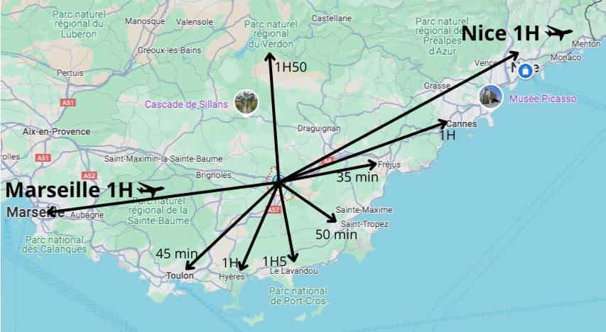 Suite Moulin De La Calade! Vue Tour Hexagonale, Coeur Du Var! Le Luc Zewnętrze zdjęcie